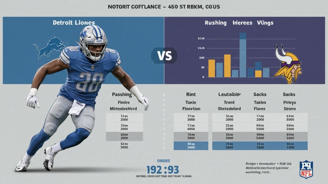 detroit lions vs minnesota vikings match player stats